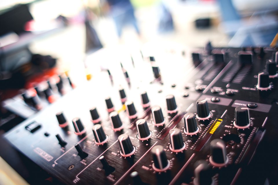 Black And Gray Audio Mixer
