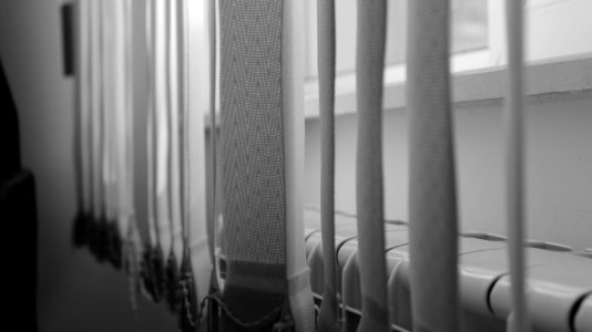 Greyscale Photography Of Curtain photo