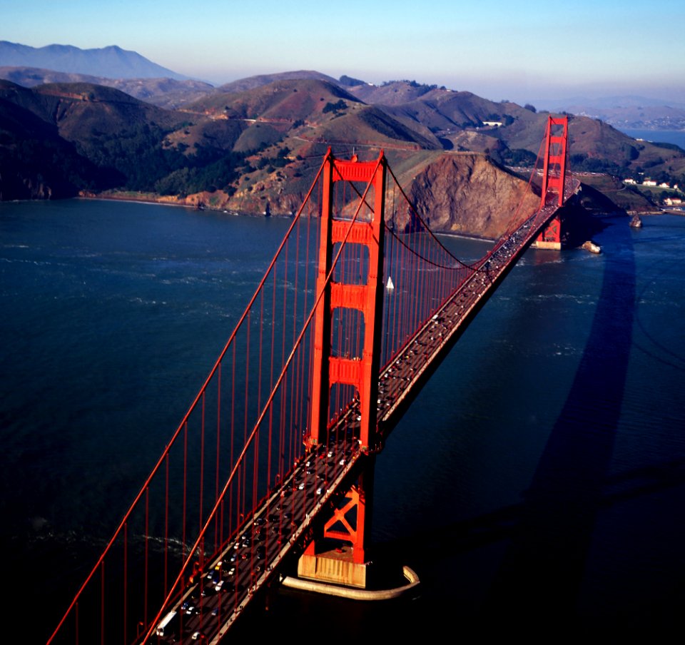 The Golden Gate Bridge. Original image from Carol M. Highsmith’s America, Library of Congress collection.