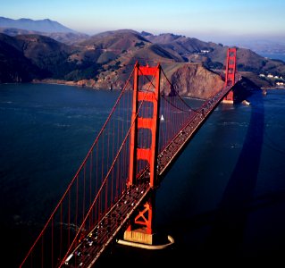 The Golden Gate Bridge. Original image from Carol M. Highsmith’s America, Library of Congress collection. photo