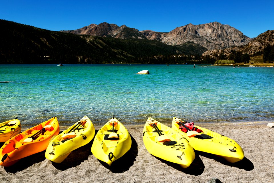 June Lake is a census-designated place in Mono County, California. Original image from Carol M. Highsmith's America, Library of Congress collection.