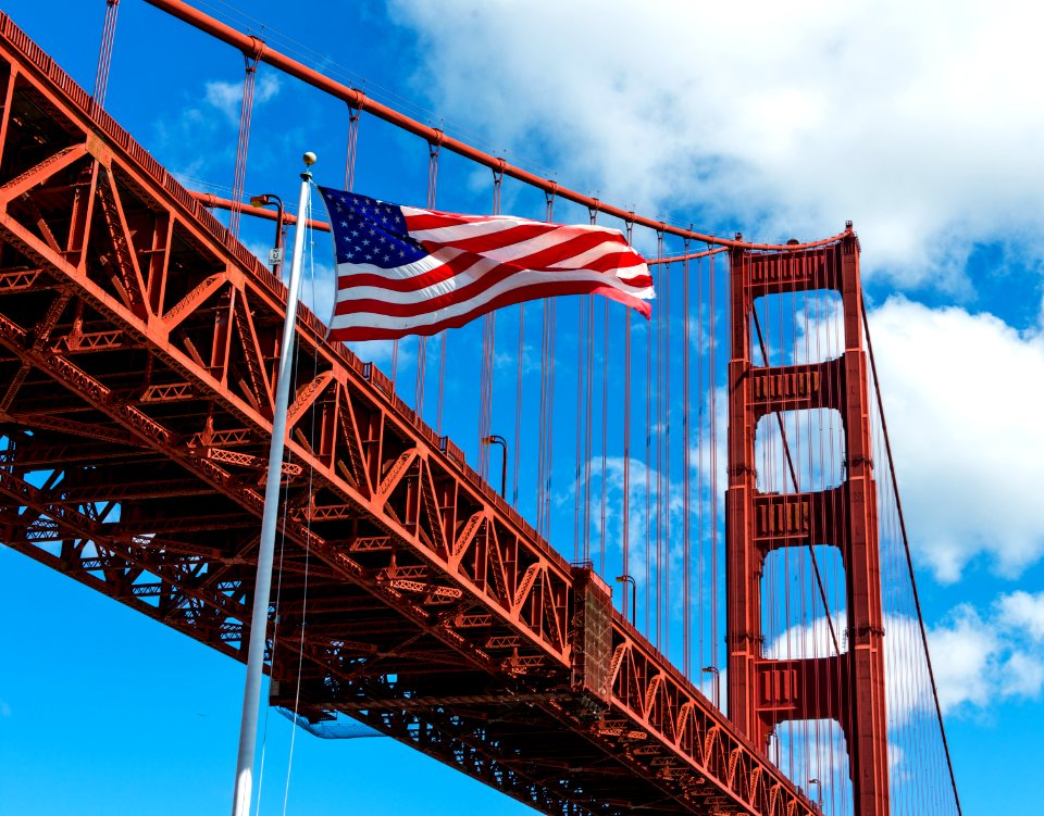 Golden gate bridge, San Fransisco USA - Original image from Carol M. Highsmith’s America, Library of Congress collection. Digitally enhanced by rawpixel