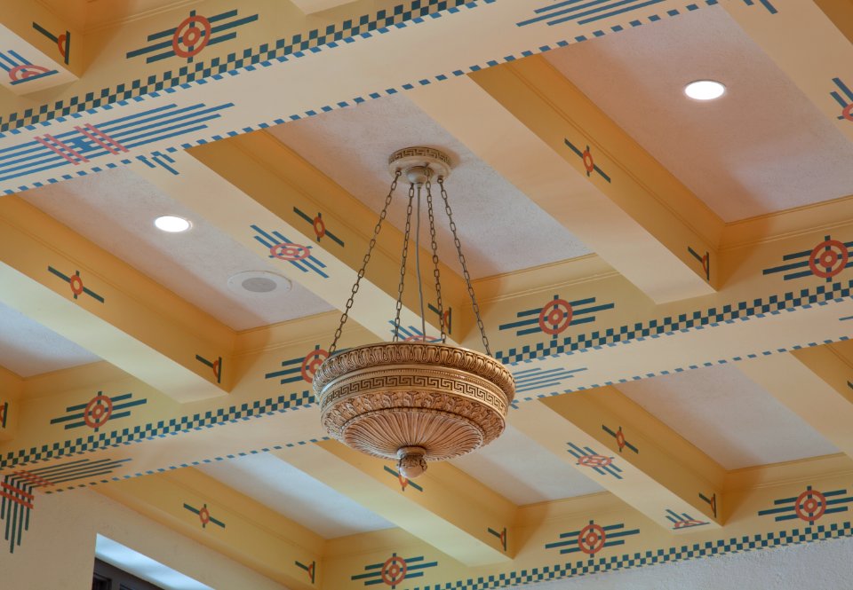 Courtroom details, Richard Sheppard Arnold U.S Post Office and Courthouse in Little Rock, Arkansas (2010) by Carol M. Highsmith. Original image from Library of Congress.