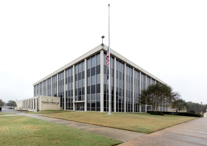 Exterior. George Howard Jr. Federal Building and U.S Courthouse, Pine Bluff, Arkansas (2017) by Carol M. Highsmith. Original image from Library of Congress. photo