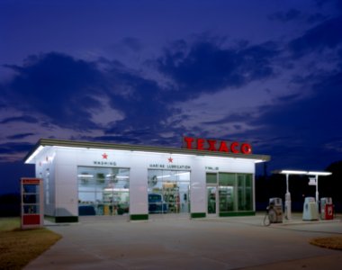 Vintage Texaco station in Arkansas (1980-2006) by Carol M. Highsmith. Original image from Library of Congress. photo