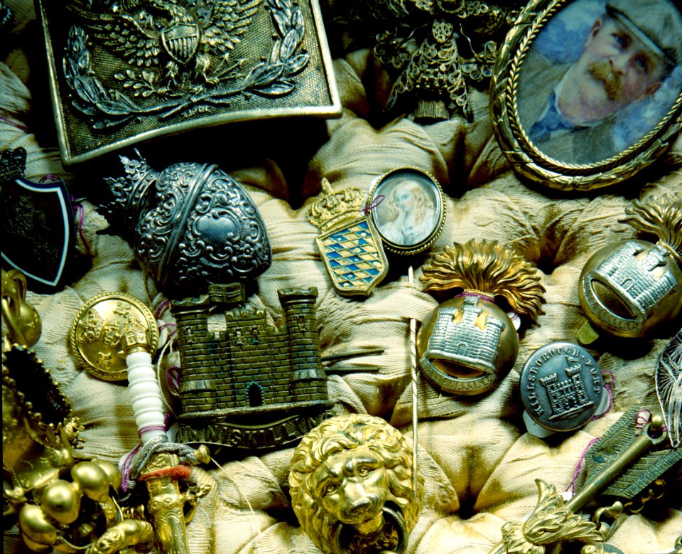 Detail of historic artifacts at Rockwood Manor in Wilmington, Delaware (1980-2006) by Carol M. Highsmith. Original image from Library of Congress.