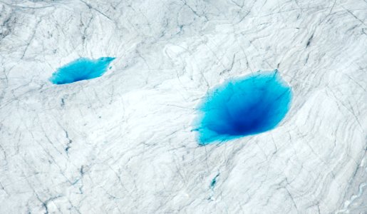 Detail of Ruth Glacier, Glacial moulin, Alaska's Denali National Park. Original image from Carol M. Highsmith’s America, Library of Congress collection. photo