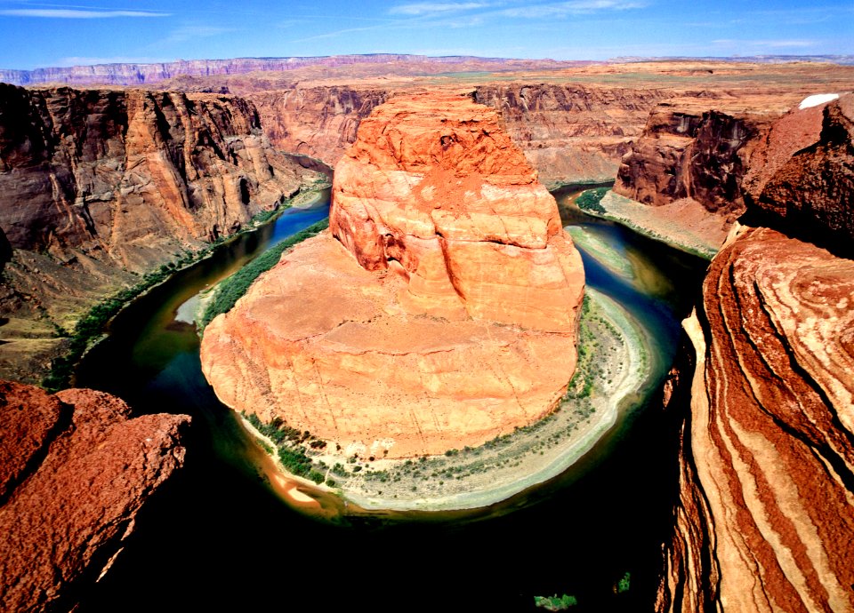 At Horseshoe Bend on the Colorado River in Arizona. Original image from Carol M. Highsmith’s America, Library of Congress collection. photo