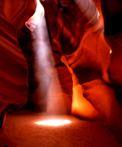 Light streams in to an Arizona "slot canyon" near Page. Original image from Carol M. Highsmith’s America, Library of Congress collection. photo