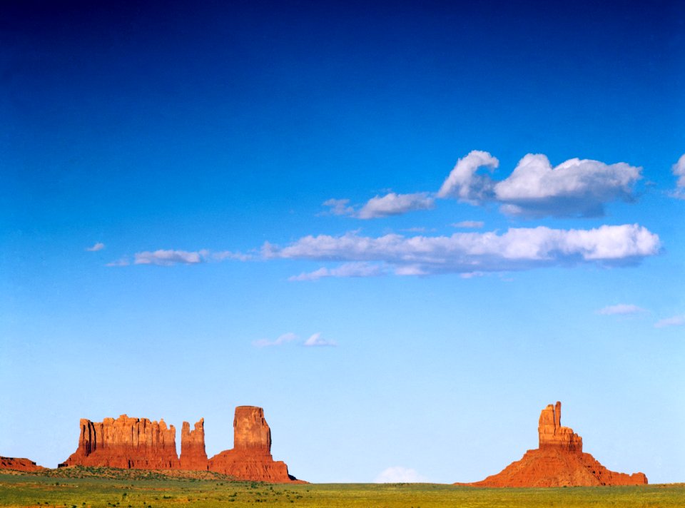 View of Monument Valley in Arizona, USA. Old Mammoth Road. Original image from Carol M. Highsmith’s America, Library of Congress collection. photo