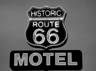 Historic Route 66 Motel sign, Kingman, Arizona. Original image from Carol M. Highsmith’s America, Library of Congress collection. Digitally enhanced by rawpixel photo
