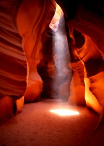 Light beams into an Arizona "slot canyon" near Page. Original image from Carol M. Highsmith’s America, Library of Congress collection. photo