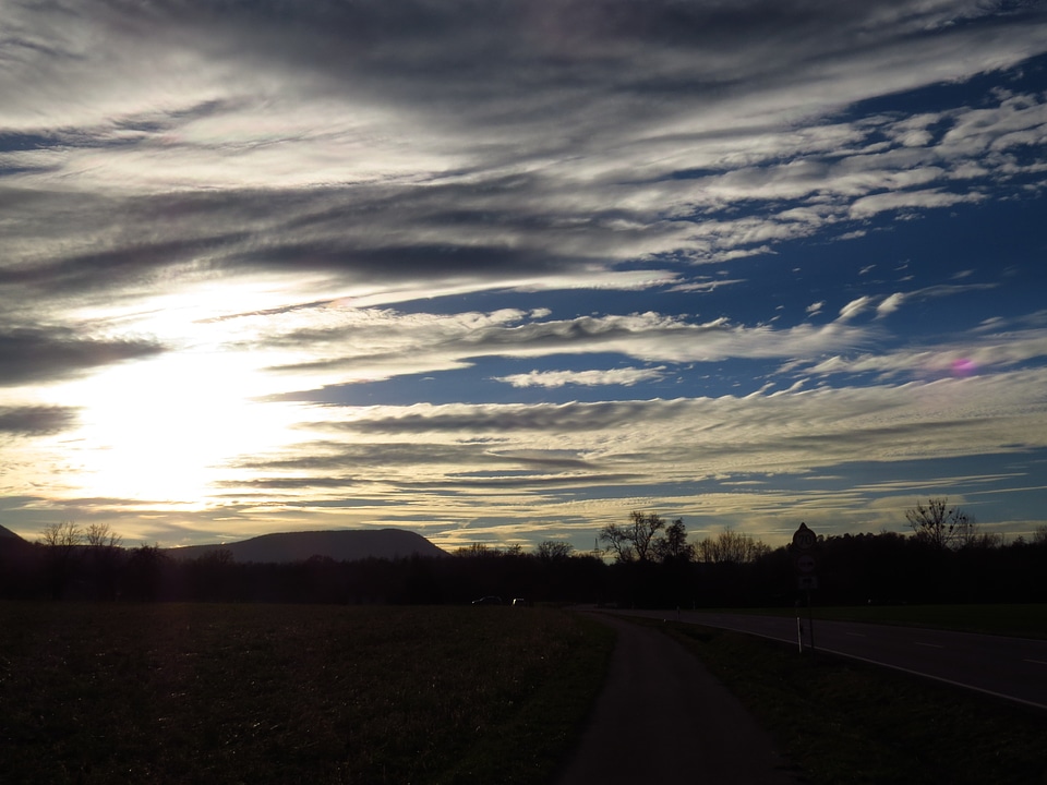 Sun golden clouds