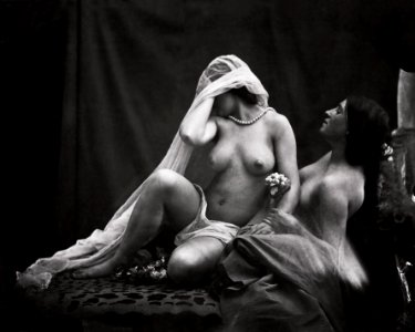 Nude photography of naked woman, Study for "Two Ways of Life" (ca. 1857, printed 1987) by Oscar Gustav Rejlander. photo