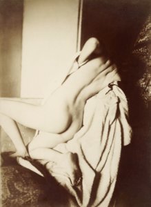 Nude woman vintage photo, After the Bath, Woman Drying Her Back (1896) by Edgar Degas. photo