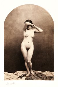 Nude photography of naked woman, Standing Female Nude (ca. 1860–1861) by Nadar.