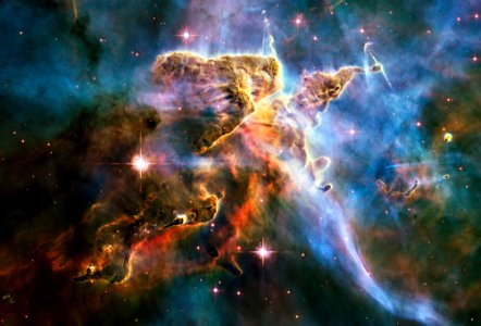 Image of a nebula taken using a NASA telescope - photo