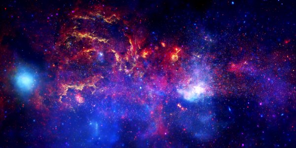 The Hubble Space Telescope, Spitzer Space Telescope, and Chandra X-ray Observatory have produced a matched trio of images of the central region of our Milky Way.