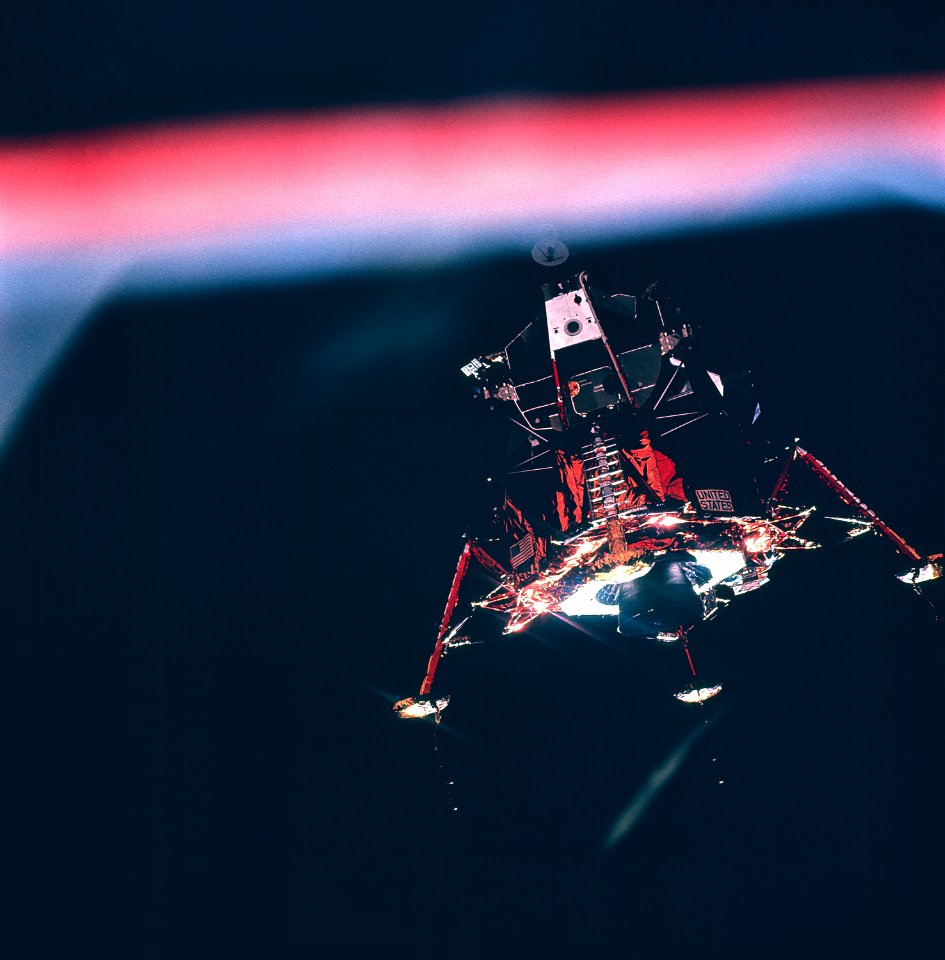 Onboard Apollo 11, Eagle prior to descent to the moon.