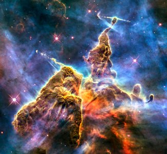 Image of a nebula taken using a NASA telescope. photo