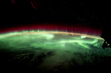 The Earths aurora was take on board the International Space Station on June 25, 2017. photo