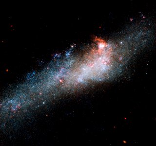 A galaxy known as NGC 4656 or the Hockey Stick Galaxy, located in the constellation of Canes Venatici (The Hunting Dogs). photo