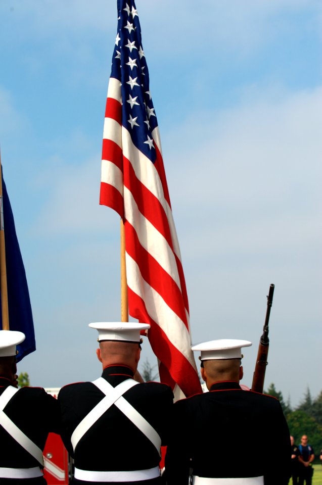 September 11th remembrance ceremony held in front of NASA Research Park Bldg-17.
