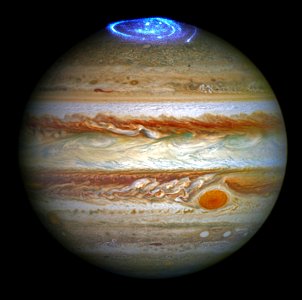 Hubble captures vivid auroras in Jupiter’s atmosphere.