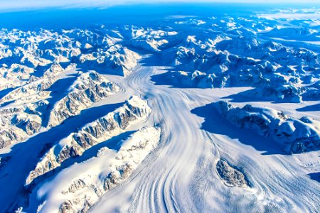 NASA’s Operation IceBridge Completes Twin Polar Campaigns. Heimdal Glacier in southern Greenland. photo