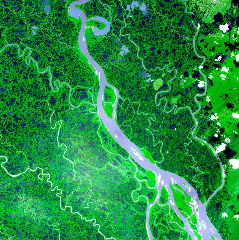 The Mackenzie River in the Northwest Territories, Canada.