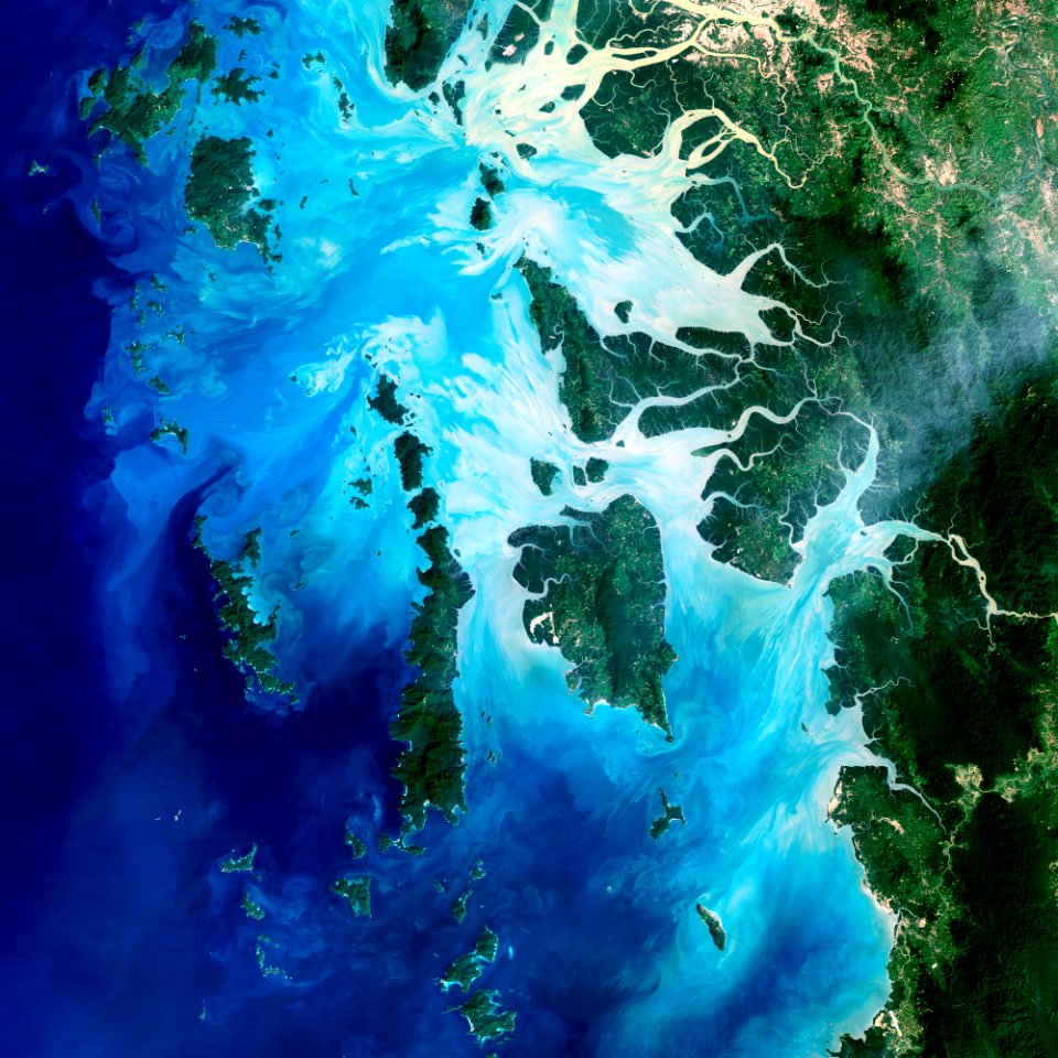 The southernmost reaches of Burma (Myanmar), the Mergui Archipelago along the border with Thailand.