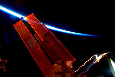 International Space Station solar array wings. photo