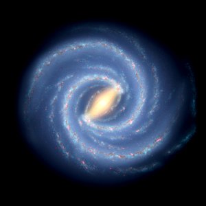 This artist's concept illustrates the new view of the Milky Way.