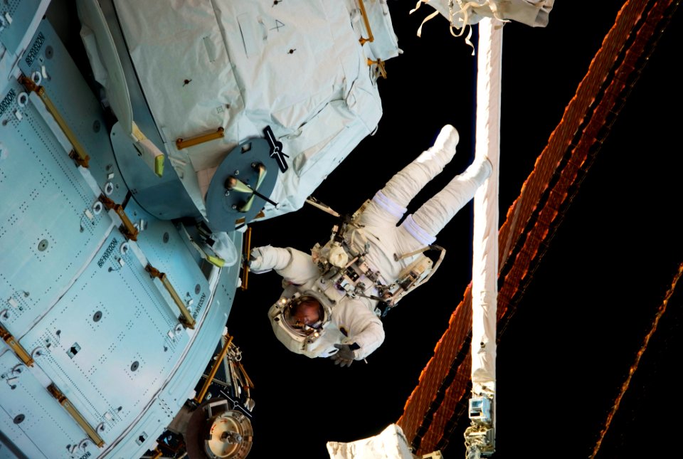 NASA astronaut Nicholas Patrick during EVA-3 on Expedition 22.