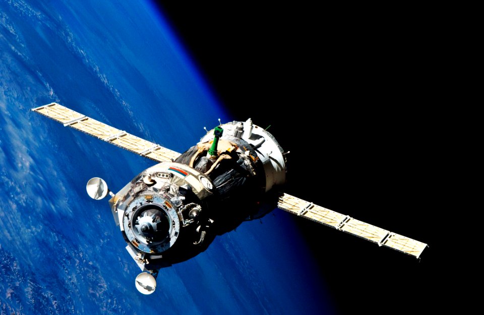 The Soyuz TMA-19 spacecraft departs the International Space Station on Nov. 25, 2010.