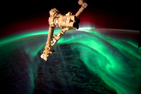 The Expedition 32 crew onboard the International Space Station, flying an altitude of approximately 240 miles, recorded a series of images of Aurora Australis, also known as the Southern Lights, on July 15th, 2012. photo