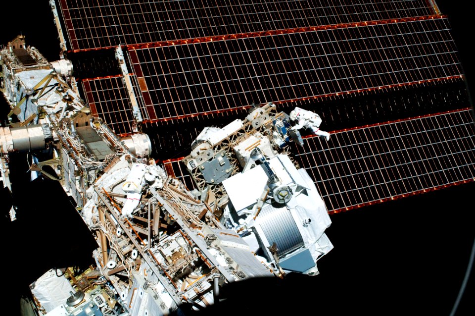 NASA astronauts in space -
