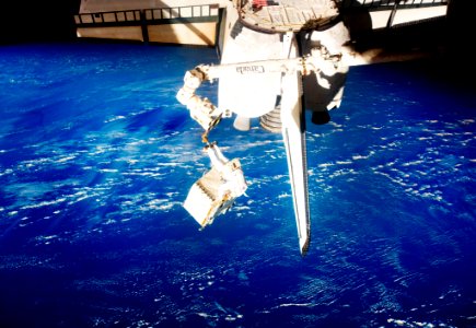 NASA astronauts in space -
