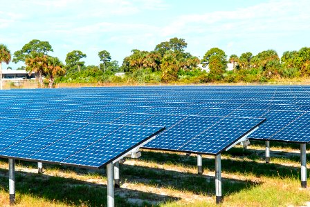 NASA's first large-scale solar power generation facility opens at NASA's Kennedy Space Center in Florida.