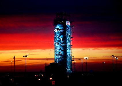 The United Launch Alliance Delta II rocket with the Soil Moisture Active Passive satellite aboard, at the Space Launch Complex 2 at Vandenberg Air Force Base, California. photo