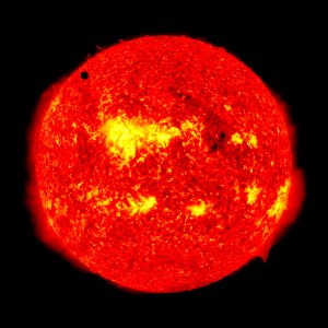 SDO's ultra-high definition view of 2012 Venus transit across the face of the sun. June 5th, 2012. photo