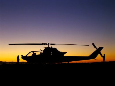 Cobra on the NASA Ames flight line at sunrise.
