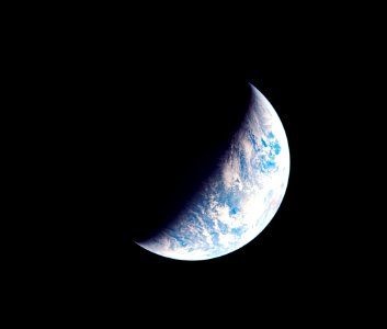 View of the Earth seen from the Apollo 12 spacecraft.