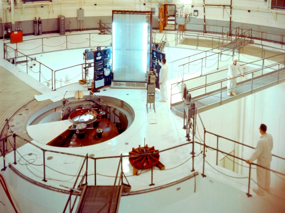 A view inside the 55-foot high containment vessel of the National Aeronautics and Space Administration (NASA) Plum Brook Reactor Facility in Sandusky, Ohio.