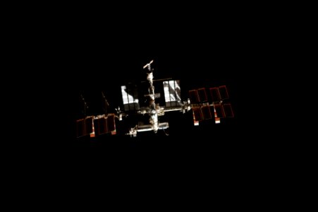 Image showing the International Space Station on the STS-135 mission's third day in Earth orbit. photo