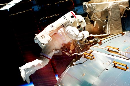 NASA astronauts in space -