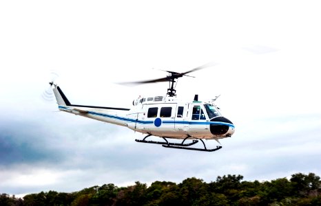 A helicopter takes part in an emergency exit, or Mode II/IV, exercise that allows teams to practice an emergency response at Launch Pad 39A at NASA's Kennedy Space Center in Florida. photo