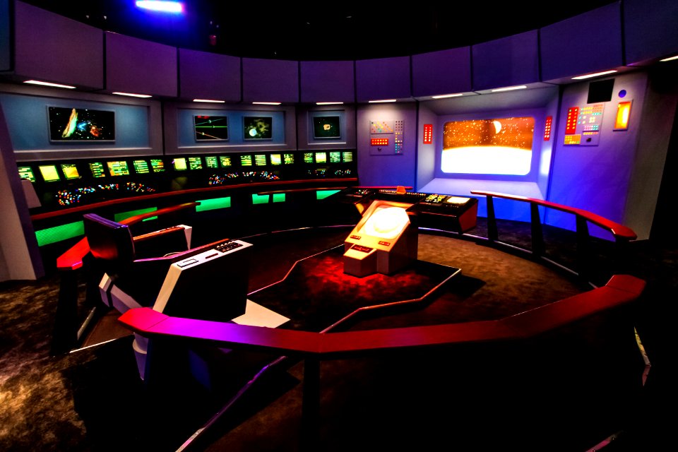 At NASA Kennedy Space Center's Visitor Complex, Star Trek memorabilia is being displayed.