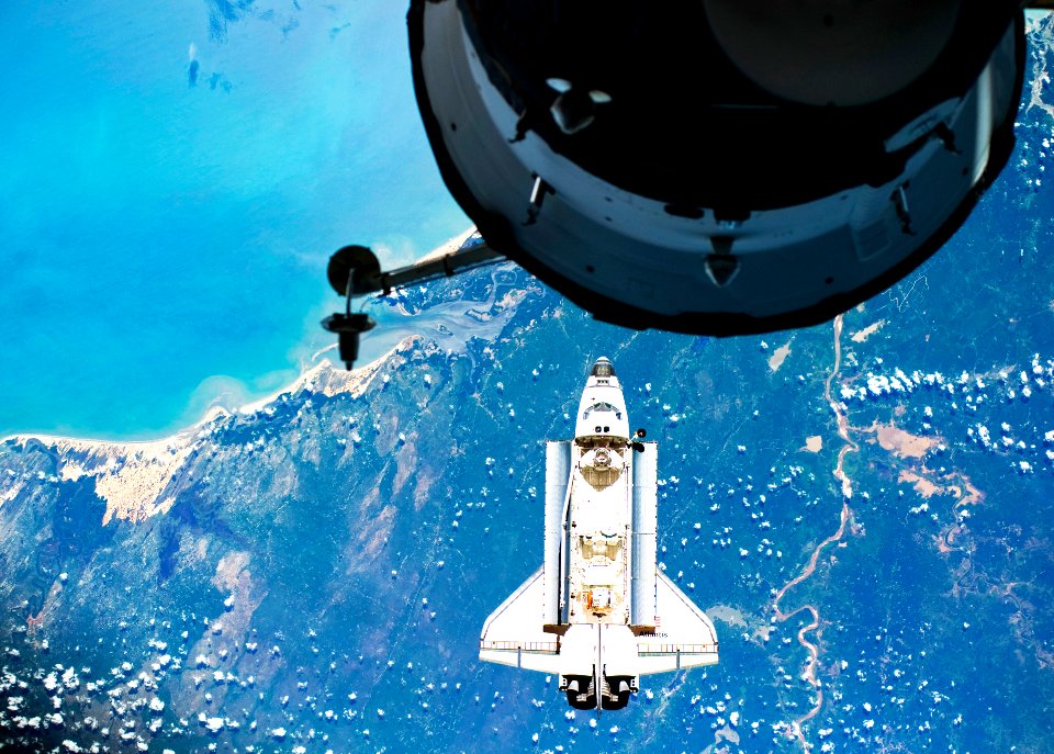 Atlantis on Approach to ISS during the STS-132 Mission, 16 May 2010.