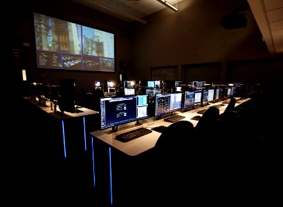 Photos of the Launch Vehicle Data Center in Hangar AE - Room 1 of LVDC.